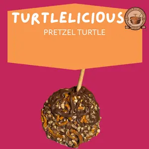 TurtleLicious Gourmet 3 Pack: All Pecans - Pretzel, Traditional Milk, & White Chocolate Flavors - Handcrafted Caramel Dipped Apples with Nuts - Perfect for Parties or Self-Treating