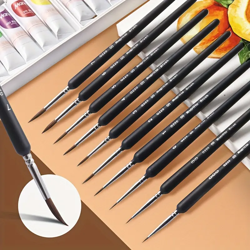 3/5pcs Fine Detail Paint Brushes Set, Extra Fine Tips Professional Miniature Paintbrushes, Micro Art Supplies for Acrylic, Watercolor, Craft, Models, Miniature Figure, Face, Rock Painting, Paint By Nu