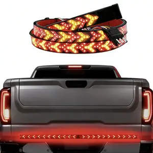 Fishbone LED Tailgate Light Bar 60-Inch, Strobe Brake & Running Lights with Sequential Turn Signal, Waterproof Truck Pickup SUV RV Tailgate Brake Light Strip for Off-Road & Night Driving