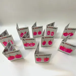 Atomic Neon Pink Earrings