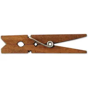Wooden Small Clothespins 1-7/8" 4.8cm 50 count Per Pack (Jacobean)