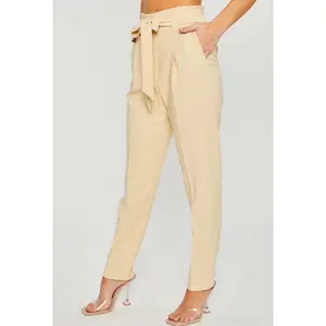 Paige Woven Paperbag Long Pants