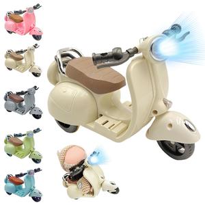 scooter motorcycle for la&bu&bu car stuff toy with light and music with 360° rotation, cute have a seat for accessories, interactive desktop decor for doll collectors
