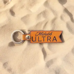 Michelob Ultra Genuine Leather Keychain for Beer Drinkers