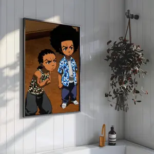 Boondocks Poster – Huey & Riley in Streetwear Drip, Hip Hop Anime Style Fashion Art Print for Urban Decor & Collectors