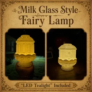 Milk Glass Style Fairy LED Tealight Holder