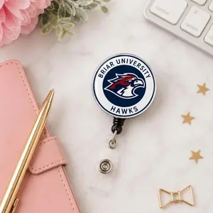 Briar University Hawks Badge Reel, Retractable ID Holder Clip OFF CAMPUS