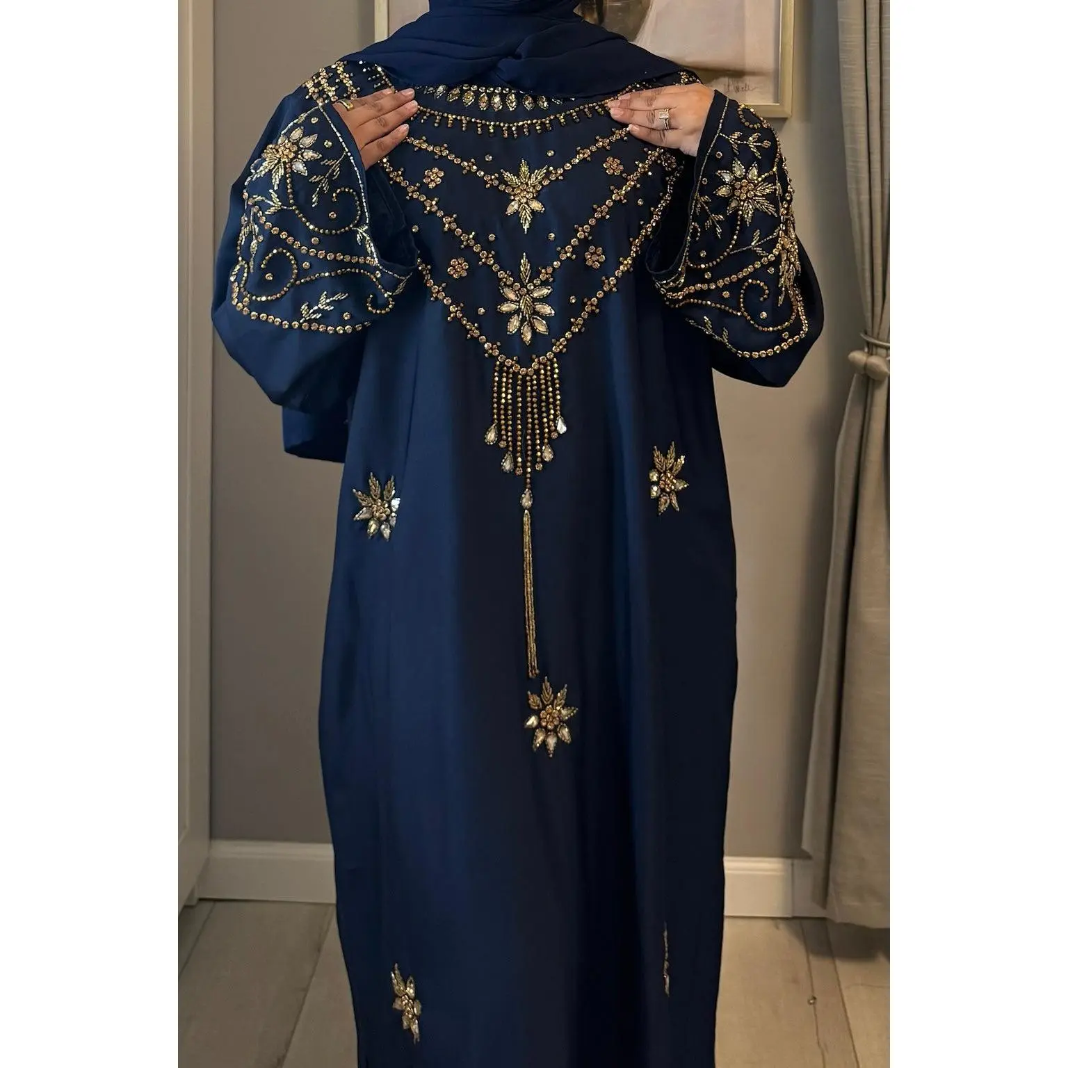 Malika Abaya - Navy Blue