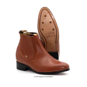 BOTINES CHARRROS LA BARCA PASO DE MULA CHILI LEATHER BOOT-500