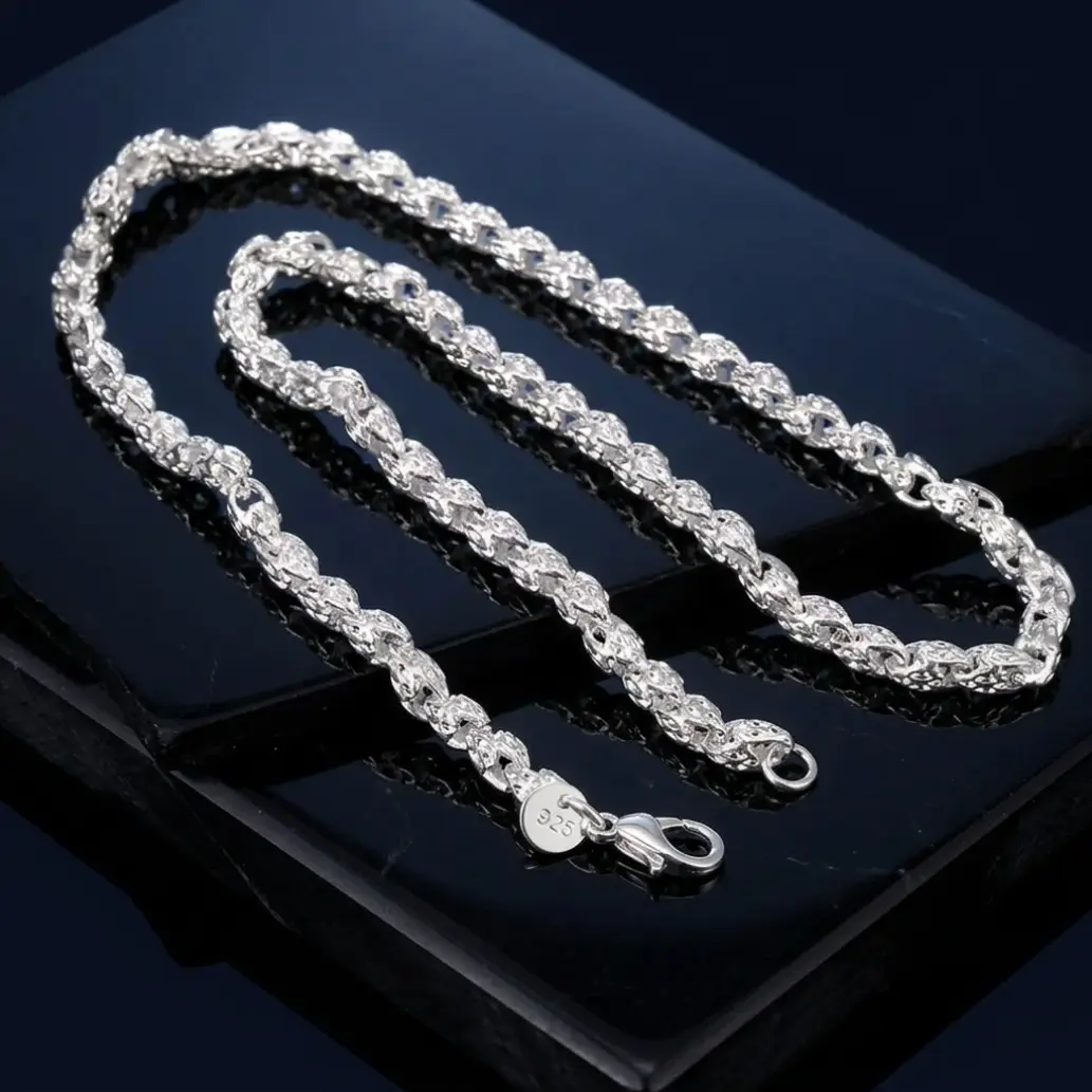2026 New 925 Silver 5mm Faucet Chain 20-24inch Necklace for Men Women Fashion Party Wedding Accessories Elegant Gift for everyday wear