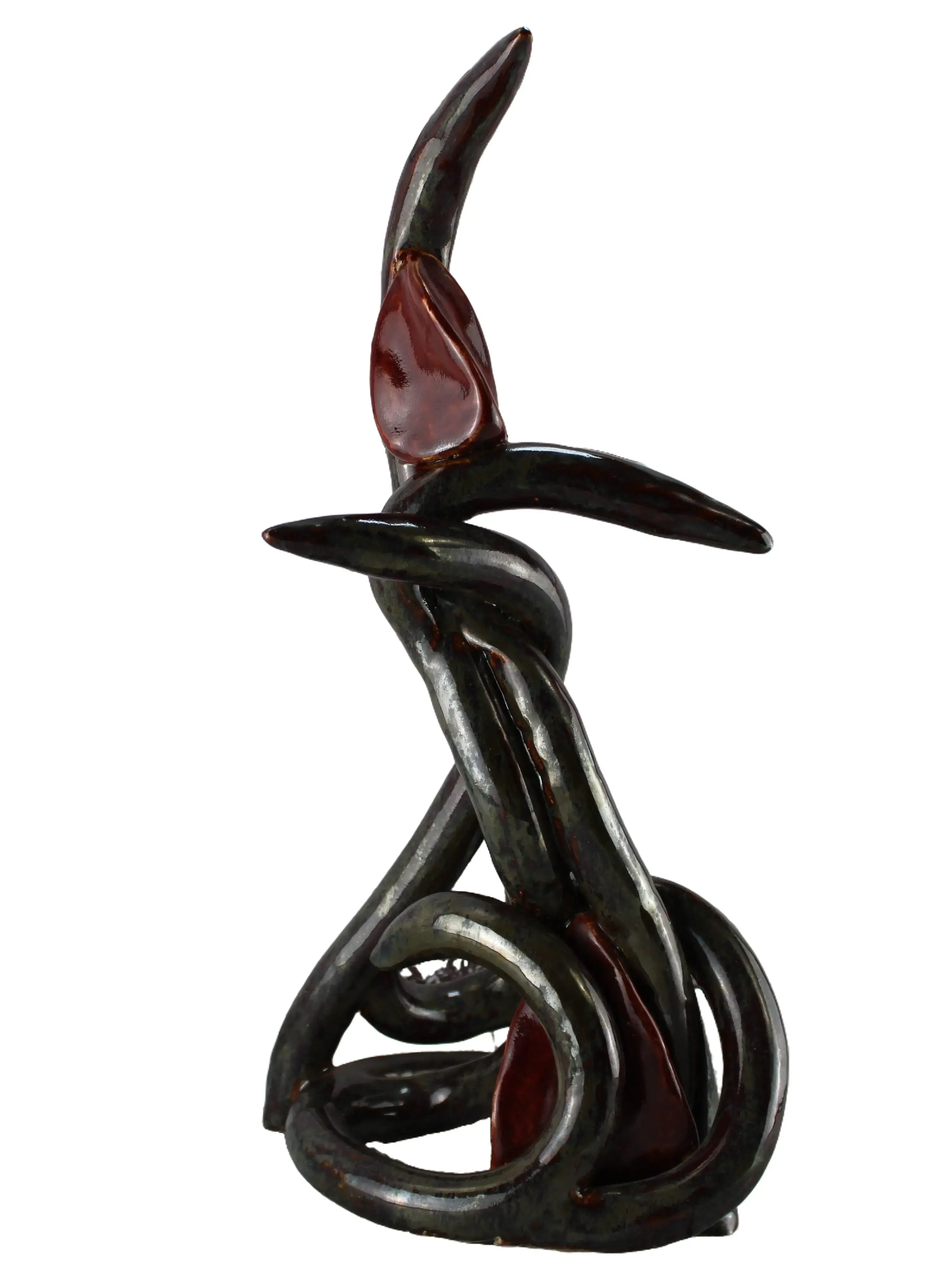 Rare Signed Jake G Studio Pottery Abstract Sculpture Dated 2014 Ceramic Art