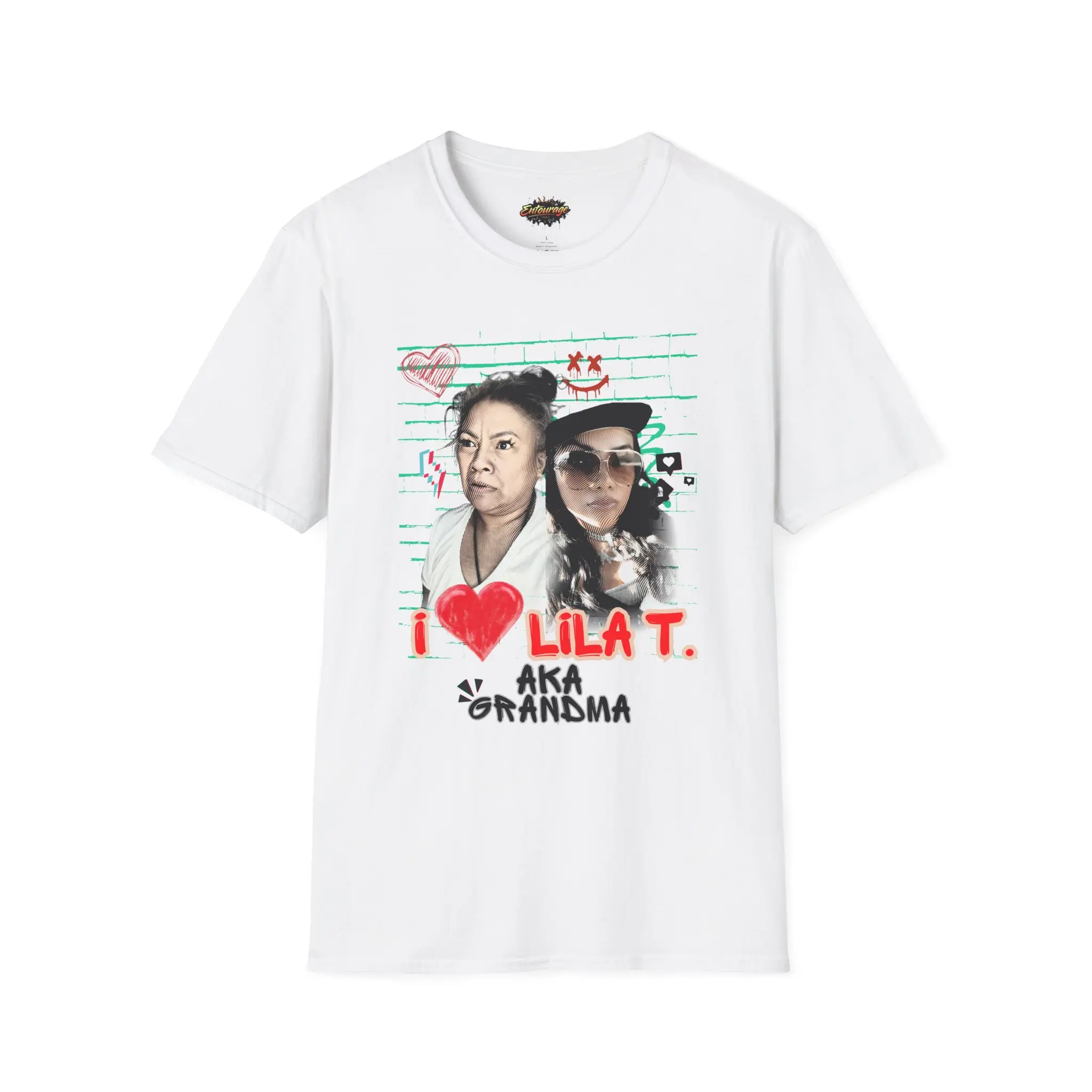 I Love Lila T. Unisex Softstyle T-Shirt, Fun Gift for Grandma, Family Reunion Tee, Cute Summer Apparel, Personalized T-Shirt