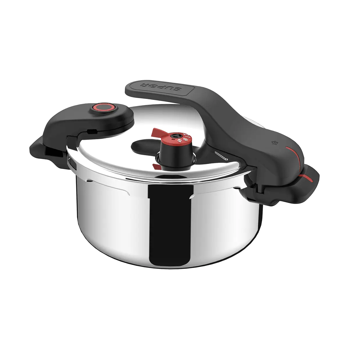 SUPOR 22cm 4L Stainless Steel Pressure Cooker - High-Pressure Stew Pot for Fast Cooking SUPOR 22cm 4L Stainless Steel Pressure Cooker - High-Pressure Stew Pot for Fast Cooking