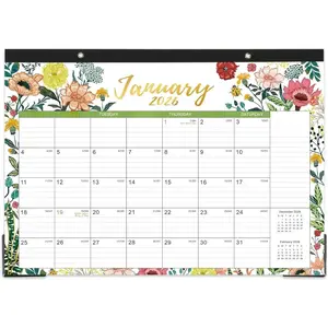 2026 Desk Calendar – Jan 2026 – Dec 2026, 12 Months Large Monthly Desk Calendar 2026, 17" x 12", Desk Pad, Ruled Blocks, To-do List & Notes, Tear Off, Best Desk/Wall Calendar, Beautiful Flowers