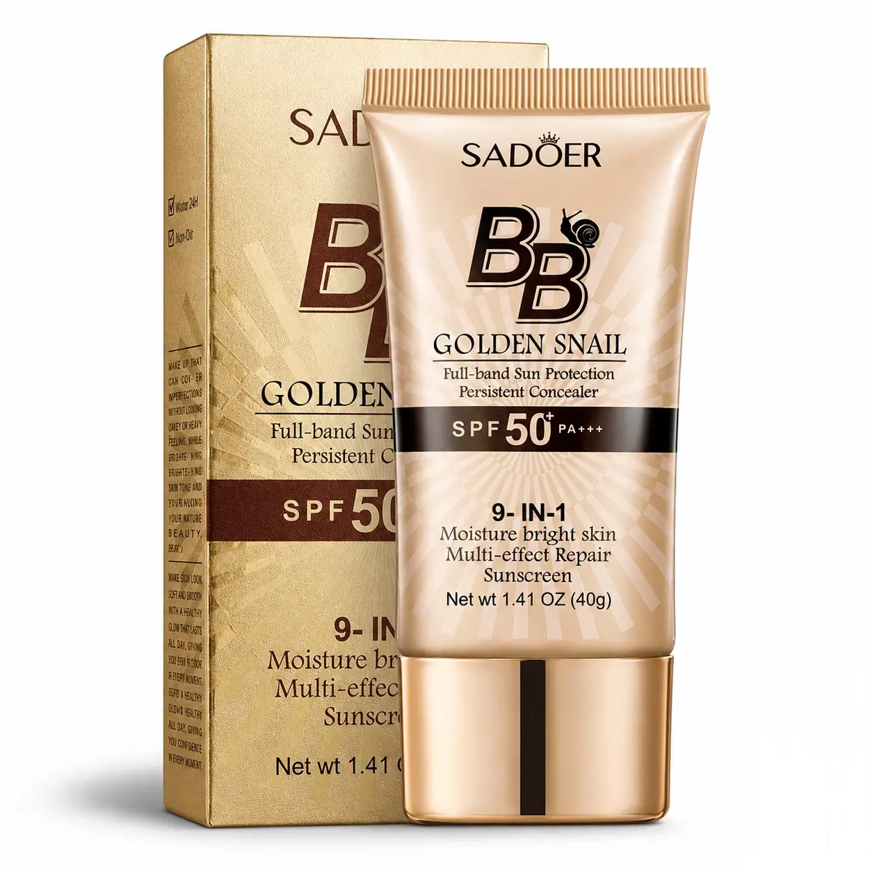 High-coverage waterproof snail BB cream - matte finish, long-lasting moisturizing and oil control, creates a natural makeup look, refreshing and non-greasy, perfect for makeup beginners, a great gift for Mother's Day, Christmas, and Valentine's Day.