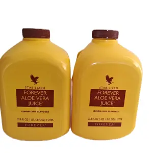 Forever Stabilized Aloe Vera Juice 2 Liter Sugar Free Lemon Lime Flavored Natural Beverage Nata