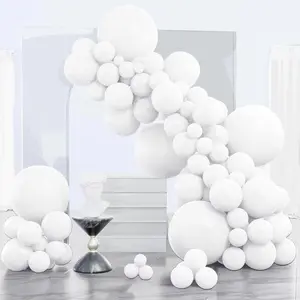 White Balloons 140 pcs Different Sizes of 18 12 10 5 Inch White Balloons Arch Kit Garland for Wedding Baby Shower Birthday Bridal Shower Graduation Engagement Party Decorations White-Y13