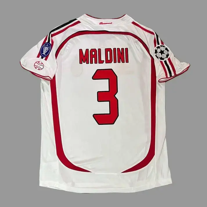 Maldini #3 Retro White Golden Jersey Maldini #3 Retro White Golden Jersey