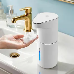 Automatic Foaming Soap Dispenser, 13oz/350ml White Touchless Foam Hand Soap Dispenser with 3 Foam Levels Wall-Mounted & Countertop Design Type-C Rechargeable for Kitchen Bathroom Utensils