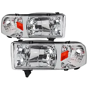 1994-2001 Dodge RAM 1500/ 1994-2002 RAM 2500 3500 Factory Style Headlights (Chrome Housing/Clear Lens)