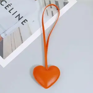 DIY-Heart charm; crocheted heart; fuzzy puffy heart; leather heart