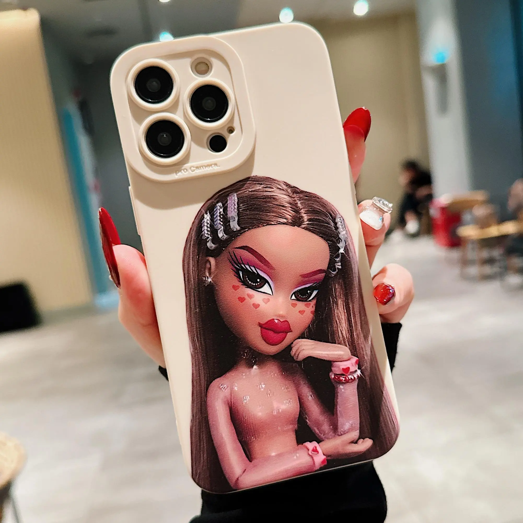 Cute Barbie Pattern Phone Case, Anti-drop Cellphone Protective Case, Total Protective Shockproof Mobile Phone Cover for iPhone 11 12 13 14 15 Pro Max X XR XS Max