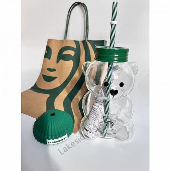 Original Starbucks Bearista Limited Edition Bear Glass Cold Cup