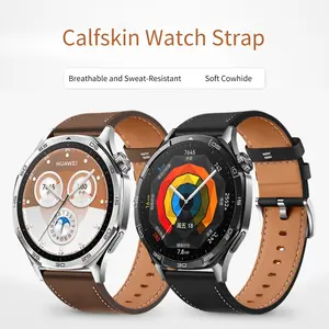 Huawei GT6 Genuine Leather Watch Band, Universal 18mm & 22mm Strap Compatible with Huawei GT Series, Durable Elegant Replacement Strap for Everyday & Formal Wear