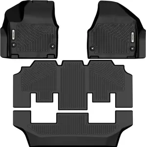 YINTATECH 2 Rows Floor Mats Liners for 2017-2025 Chrysler Pacifica TPE Rubber Carpet