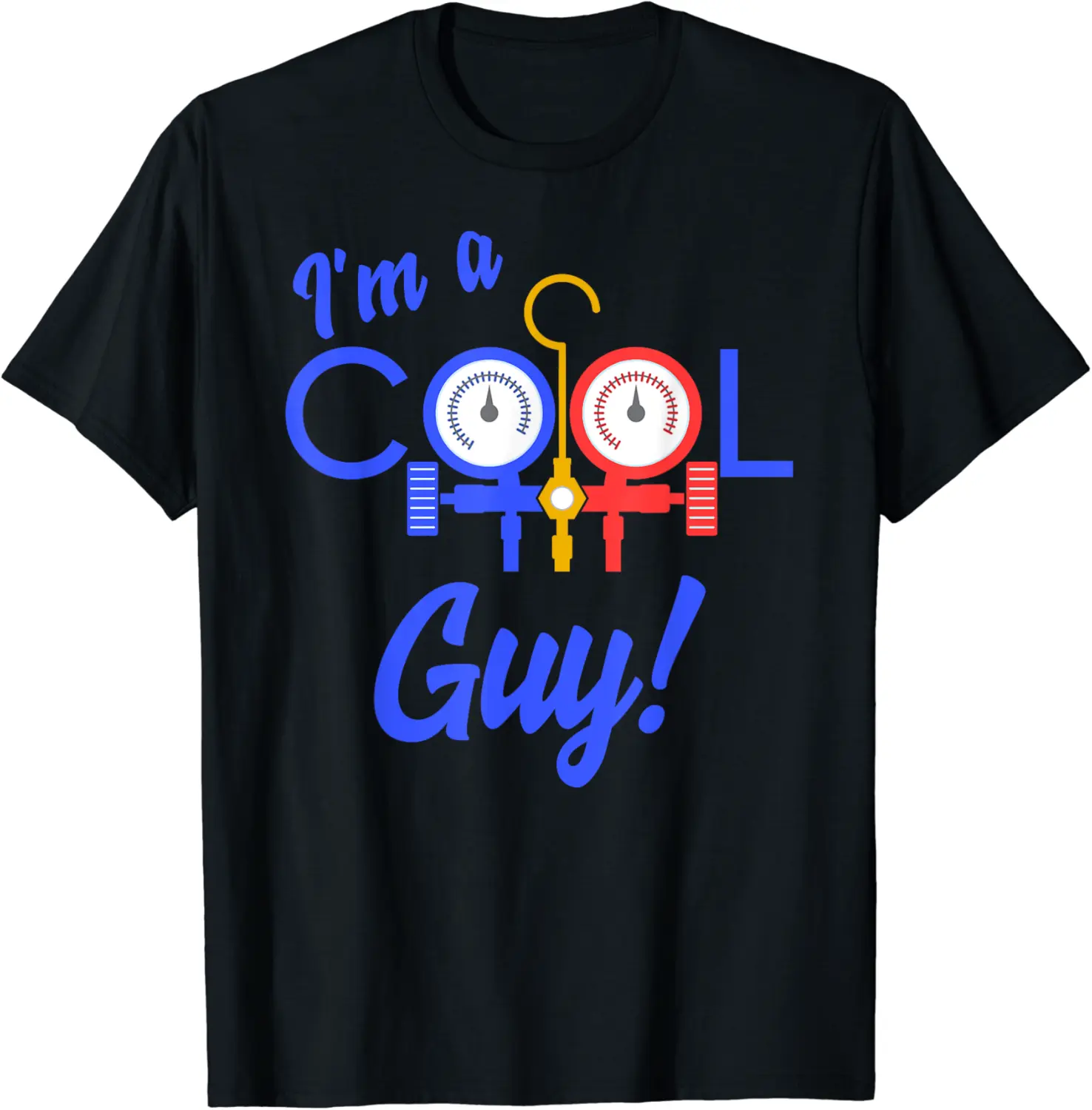 Cool Guy Air Conditioner Repair A/C Tech Heating Cooling Men T-Shirt - Clydebell Shop 37B0CHK3MNDN