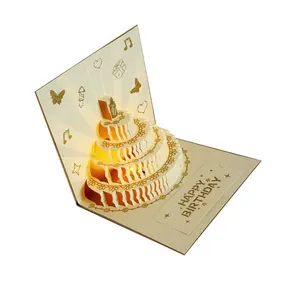 Light Up 3D Birthday Card with Music Celebration Family Gathering