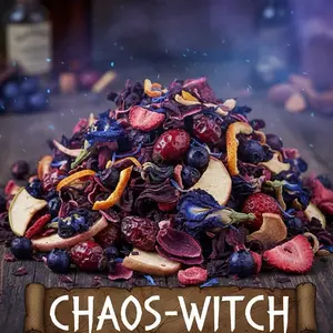 Chaos Witch Caffeine-Free Looseleaf Tea - Soothe Calming Organic Blend with Apple Hibiscus & Blueberries for Creativity