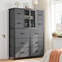 10-Drawer,Mesh-Door,Gray