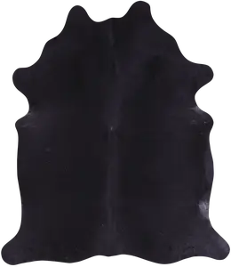 SUPER SALE Black Natural Cowhide Rug - X-Large 7' 2"H x 6' 3"W