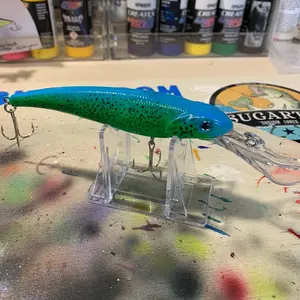 Mayhem Fishing Custom Painted Walleye Deep Diving Lure - Papa Smurf