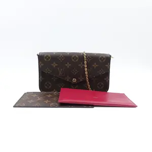 Pre-owned Louis Vuitton coated canvas Crossbody Bags Pochette Felicie Brown Monogram Crossbody Bag T10383539