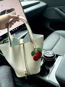 Charming Handcrafted Cherry Keychain Charm, Elegant Women's Accessory Gift Design, Unique Fashion Statement for Everyday Use, Handmade Keychain, Bag Pendant Keychain