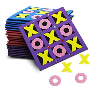 4E's Novelty 48-Pack Foam Tic Tac Toe Games – Ultimate Party Favors and Educational Fun for Kids