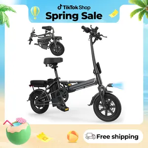 US 14" Foldable Electric Bike for Adults | 750W Peak Motor, 22 MPH Speed | 48V 10.4Ah/15.6Ah Battery, Electric Scooter| with Dual-Seat and Multi-Shock Absorption & Smart APP | With Phone Holder | UL2849 Certified Motor | Nice for Gift & Daily Commutes