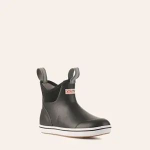 XTRATUF Women's Black Ankle Rubber Deck Booties