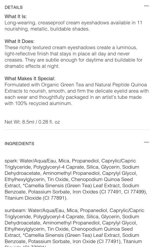 RMS Eyelights Cream Eyeshadow - 3ml in Purple Tube with Smooth Finish