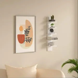 Wall Mounted Storage Rack, Living Room Simple Corner Organizer, Bedroom Wall Shelf, Multi-Layer Storage Holder, Space-Saving Design, Decor