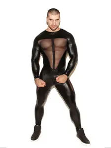 Men's Fitness Long Sleeve Jumpsuit, Bold Performance Wear, Ideal for Gym, Workouts & Shows, Comfortable & Stylish Design, Perfect for Active Men