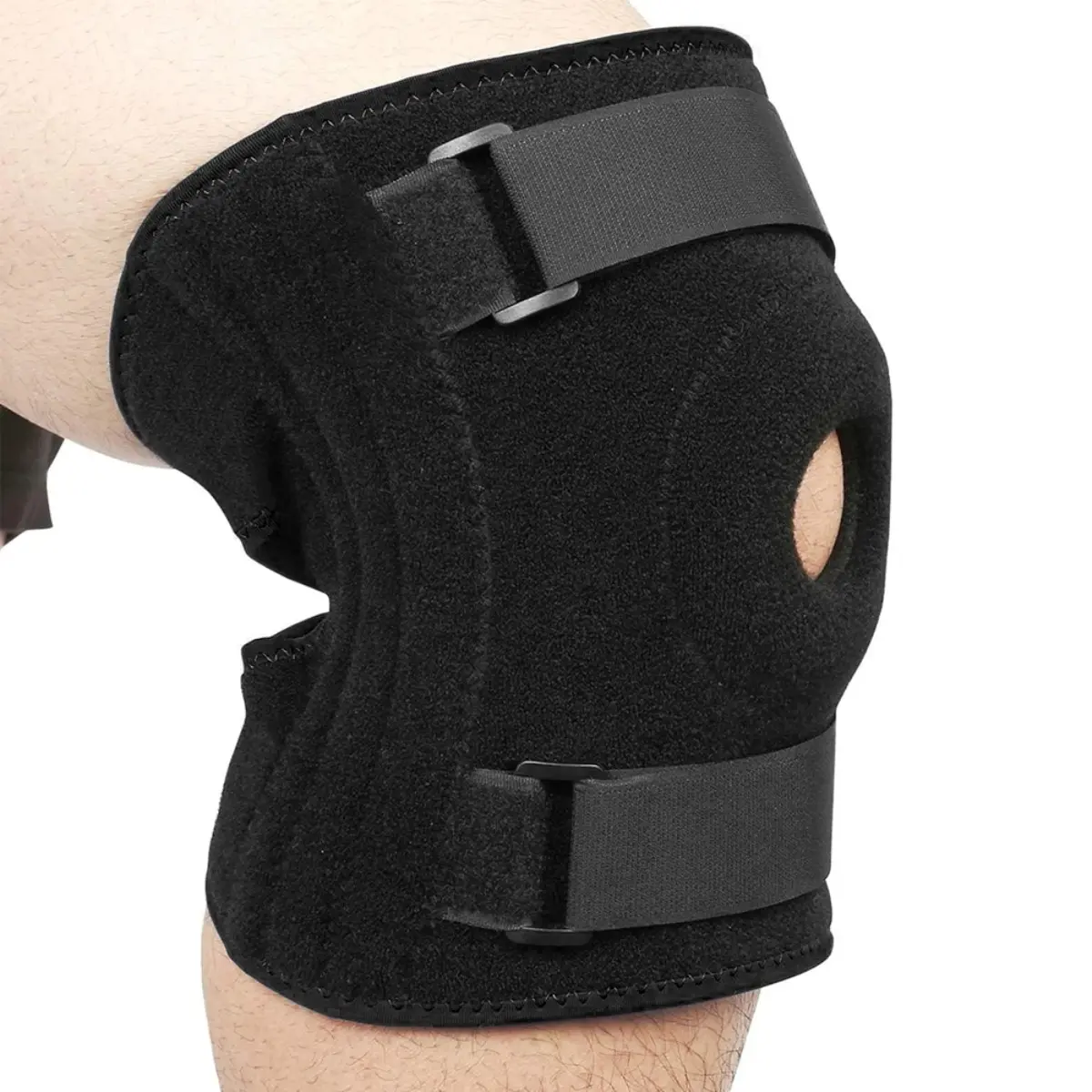 1PCS Plus Size Knee Brace for Women & Men with Side Stabilizers, Patella Knee Brace, Knee Support for Running, Basketball, Worko Sports Knee Pads Sports Knee Sleeve Protective Knee Booster Work Out