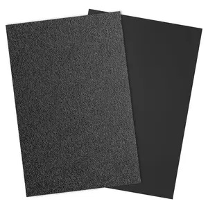 4 Pack 12" x 8" Rigid ABS Plastic Sheet 1/8 Inch Thick Black Thermoform Board, Textured Front Smooth , Moldable DIY Craft for  Decor, Structural , Device Enclosures Panel