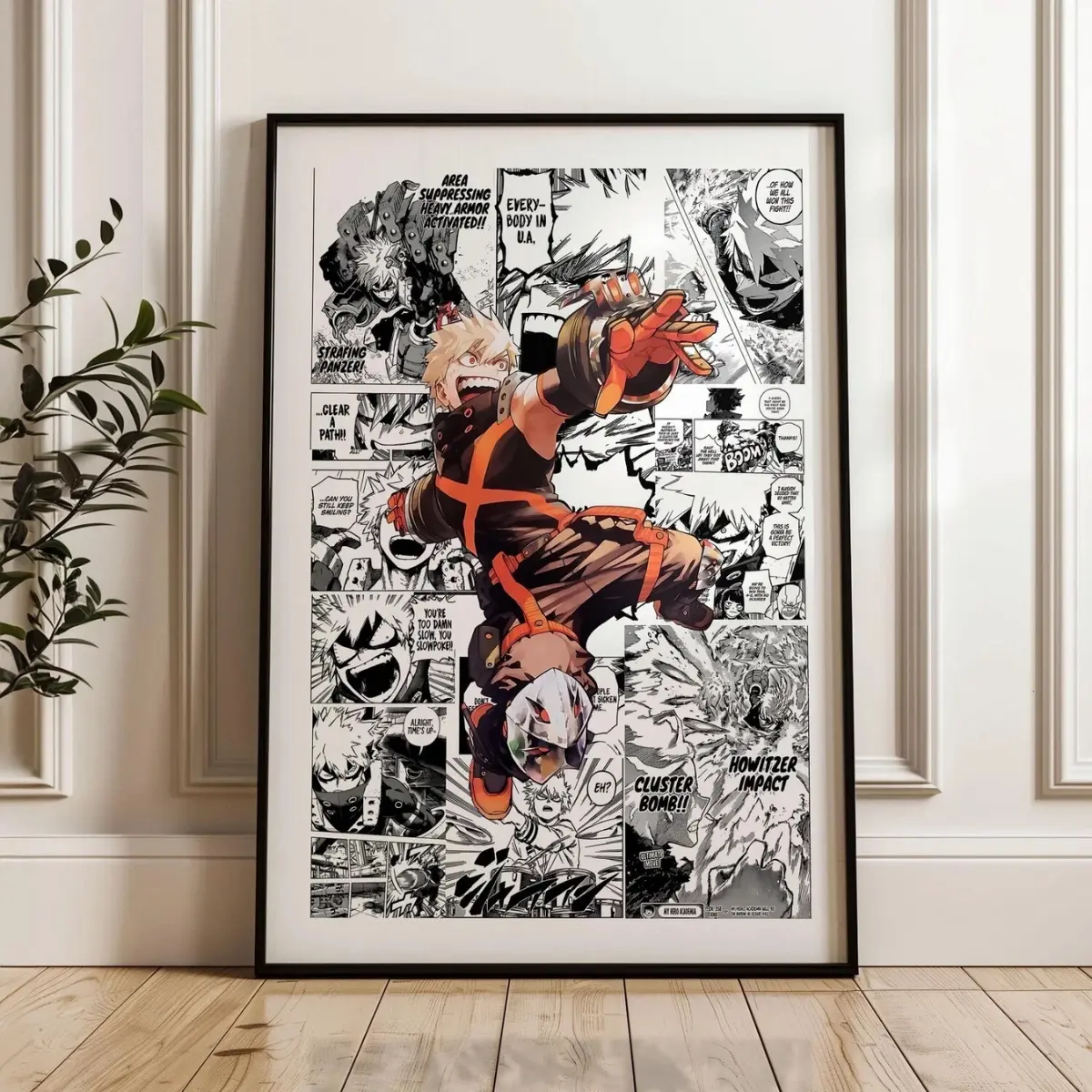 Katsuki Bakugo Poster, My Hero Academia Anime Wall Art, Kacchan Dynamigh Canvas, High Quality Art Prints, Home Decor, Gifts for Him Her Otaku