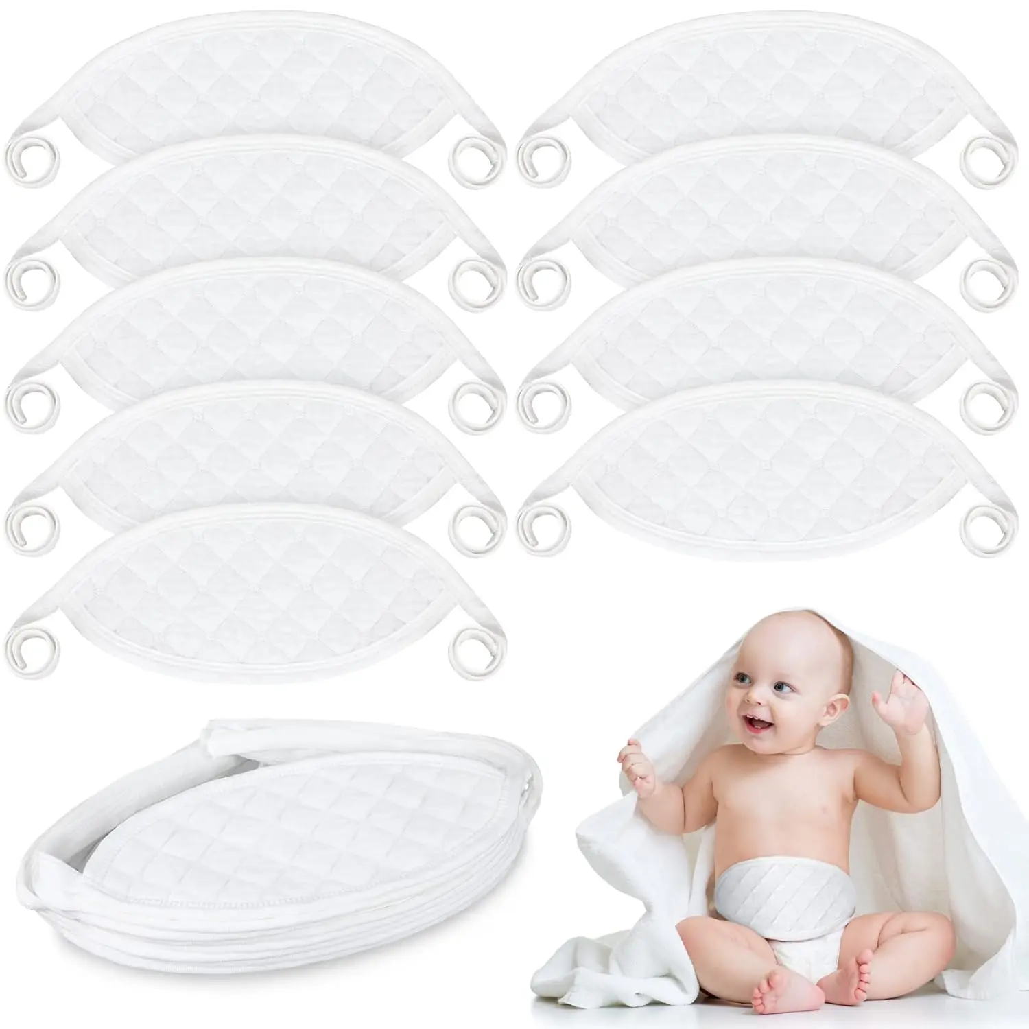 8 count   Band   Button Wrap Umbilical Cord Care Soft  Button Band Comfort Navel Belt for  Protection  0 to 12 Months