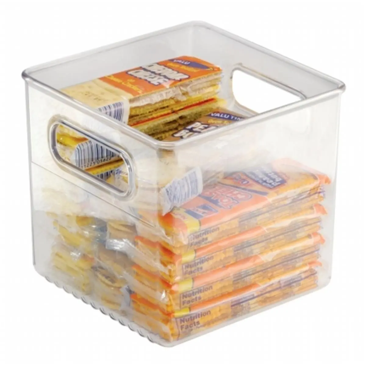 InterDesign Linus 6x6x6 in Square Storage Bin - Home Organizer Box for Household Items, 6 X 6 X 6 In