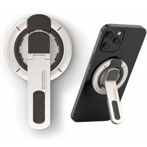 360°Rotation Magnetic Finger Ring Holder Double-Sided Magnetic Phone Grips Stand For Magsafe iPhone 17 16 15 14 13 12 Pro Max hands-free cell phone holder multi-scene use suction cup phone mount car o hone navigation portable