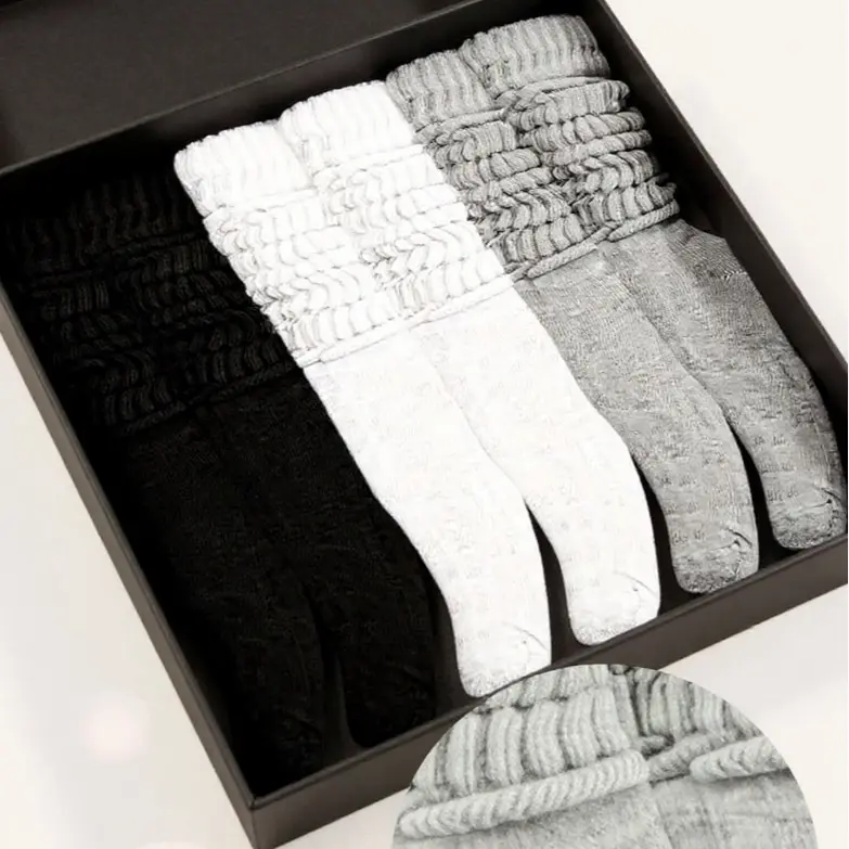 3/6 Pairs Pleated Skirts, Medium Length Socks, Women's Fashionable Lolita Bubble Socks, Comfortable and Non Pilling, Versatile for Autumn, Women's Elephant Socks